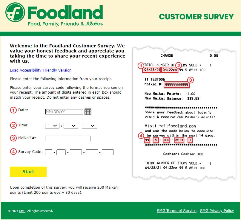 Tellfoodland.com survey - Official Foodland Customer Survey